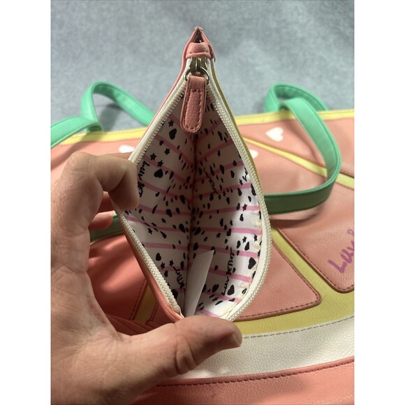 Luv Betsey By Betsey Johnson Purse W Coin Purse Orange Slice Fruit Pink Yellow - Picture 11 of 16